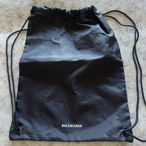 Balenciaga Nylon Drawstring Logo Backpack